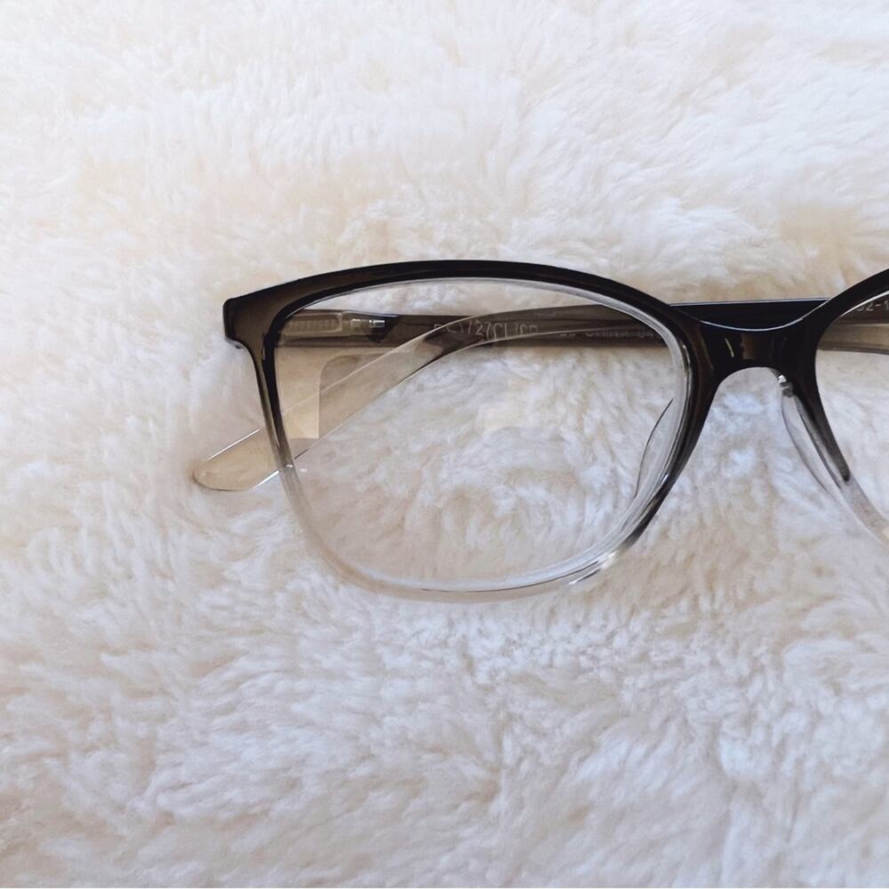 Emma Clear & Black Two Tone Reader Glasses - Picture 9 of 14